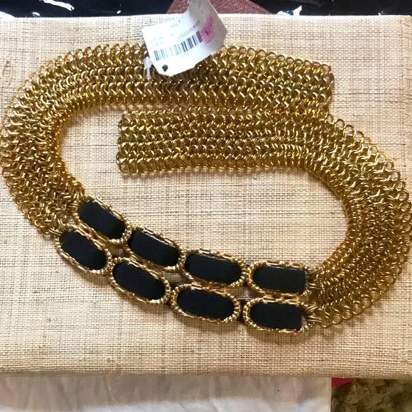 NWT Vintage 80s Suzuki River Gold Chainband  Belt Size M 26” 70 main image 4